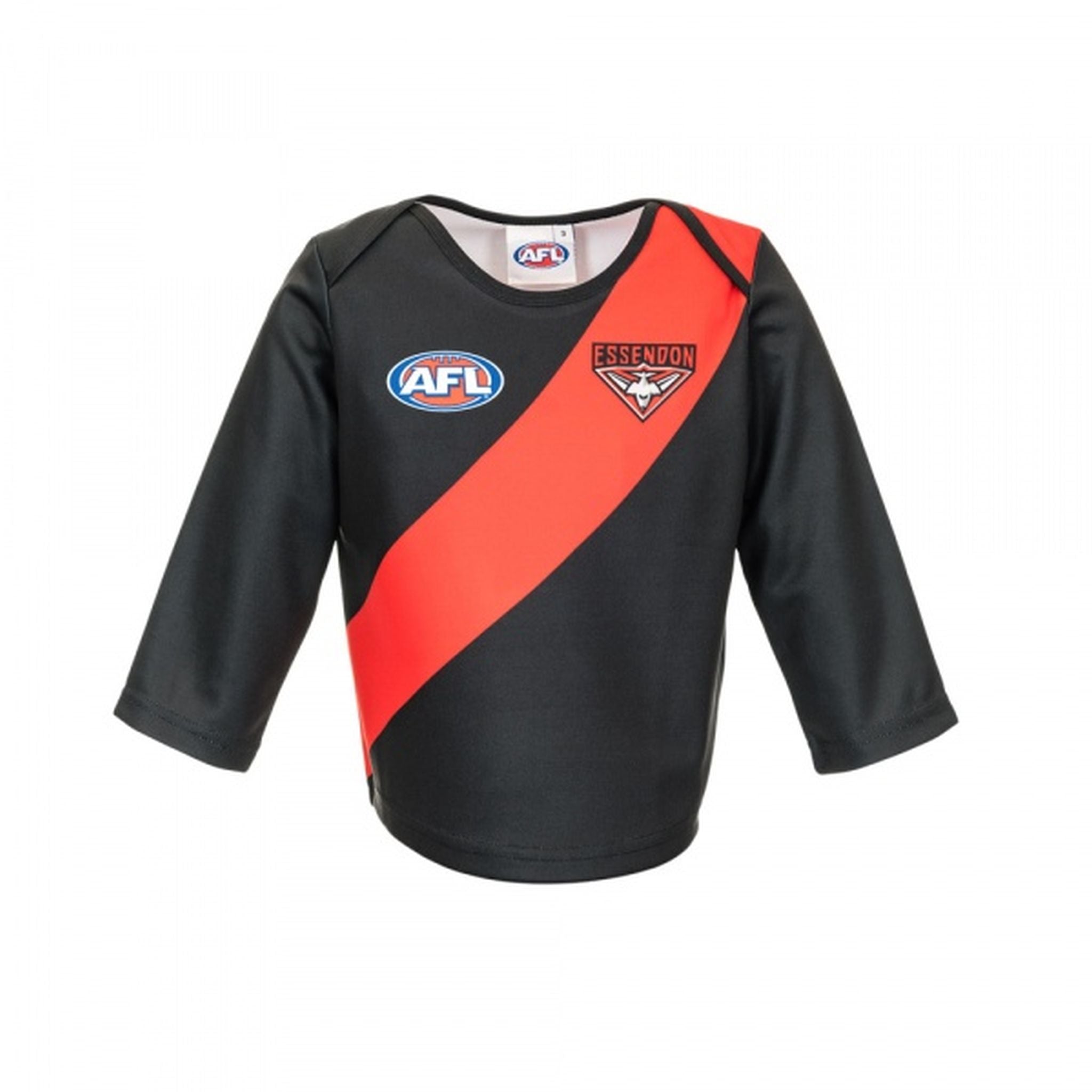 Burley Essendon Bombers AFL Infant Long Sleeve Replica Guernsey - (Size 2)