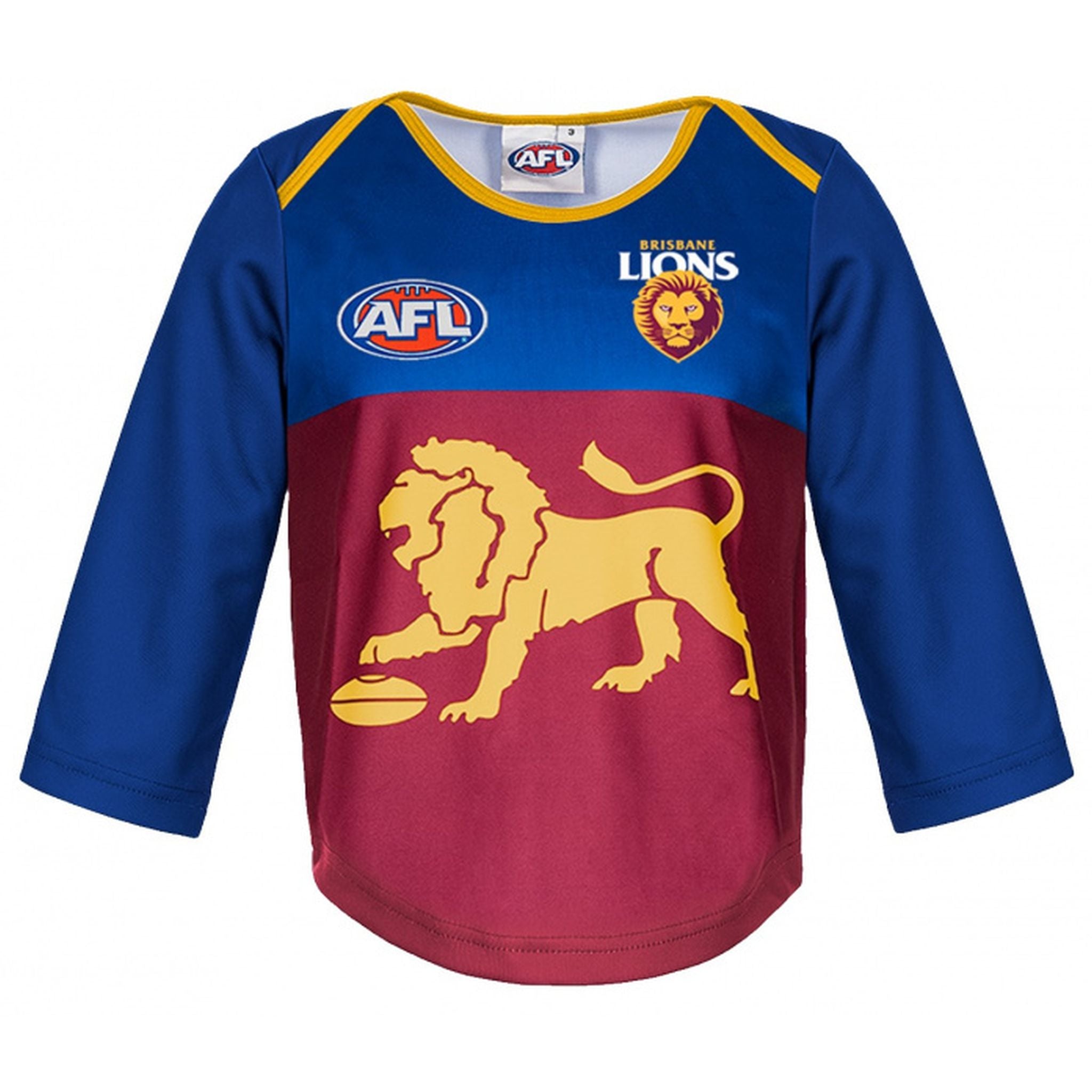 Burley Brisbane Lions AFL Infant Long Sleeve Replica Guernsey - (SIZE 2)