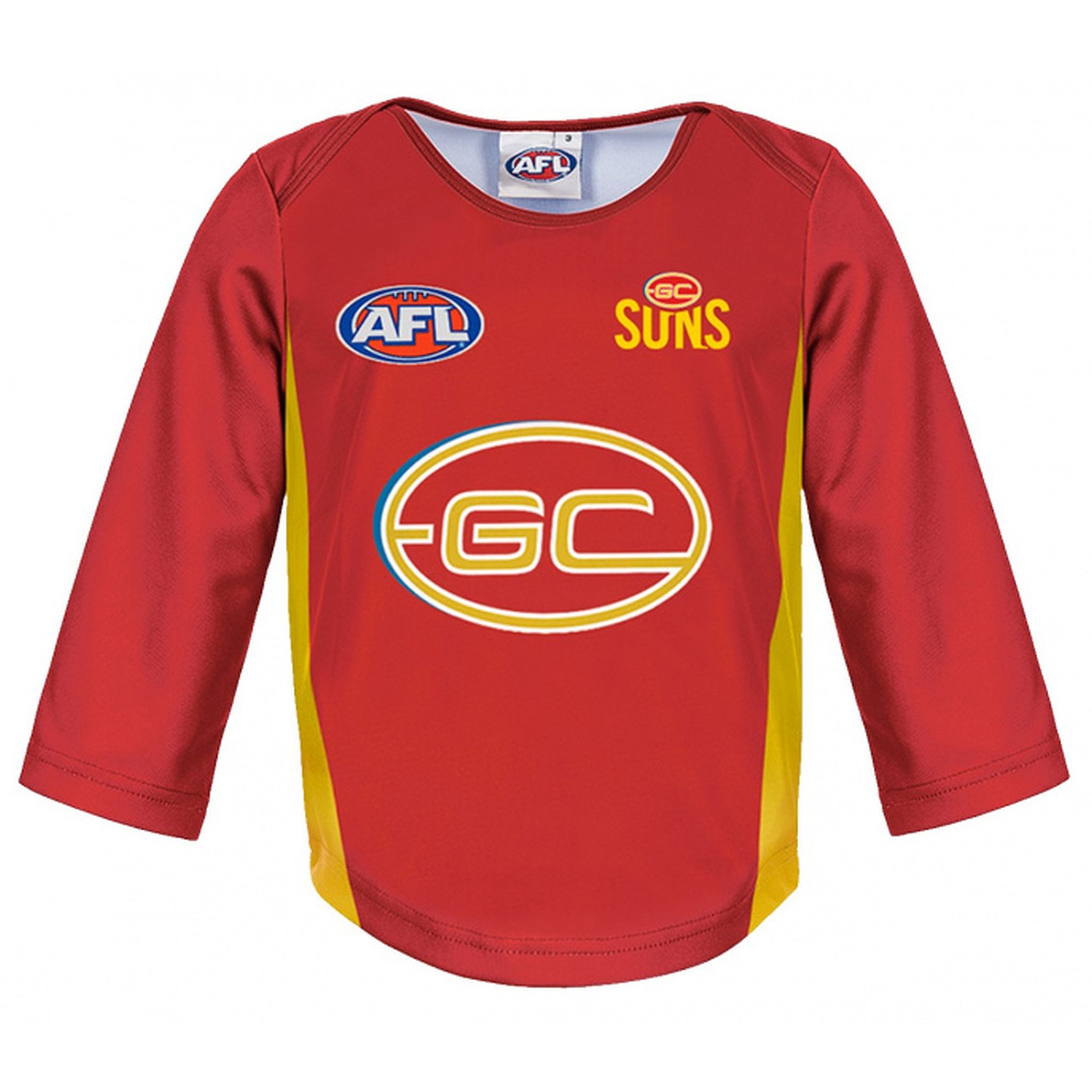 Burley Gold Coast Suns AFL Infant Long Sleeve Replica Guernsey - (SIZE 2)