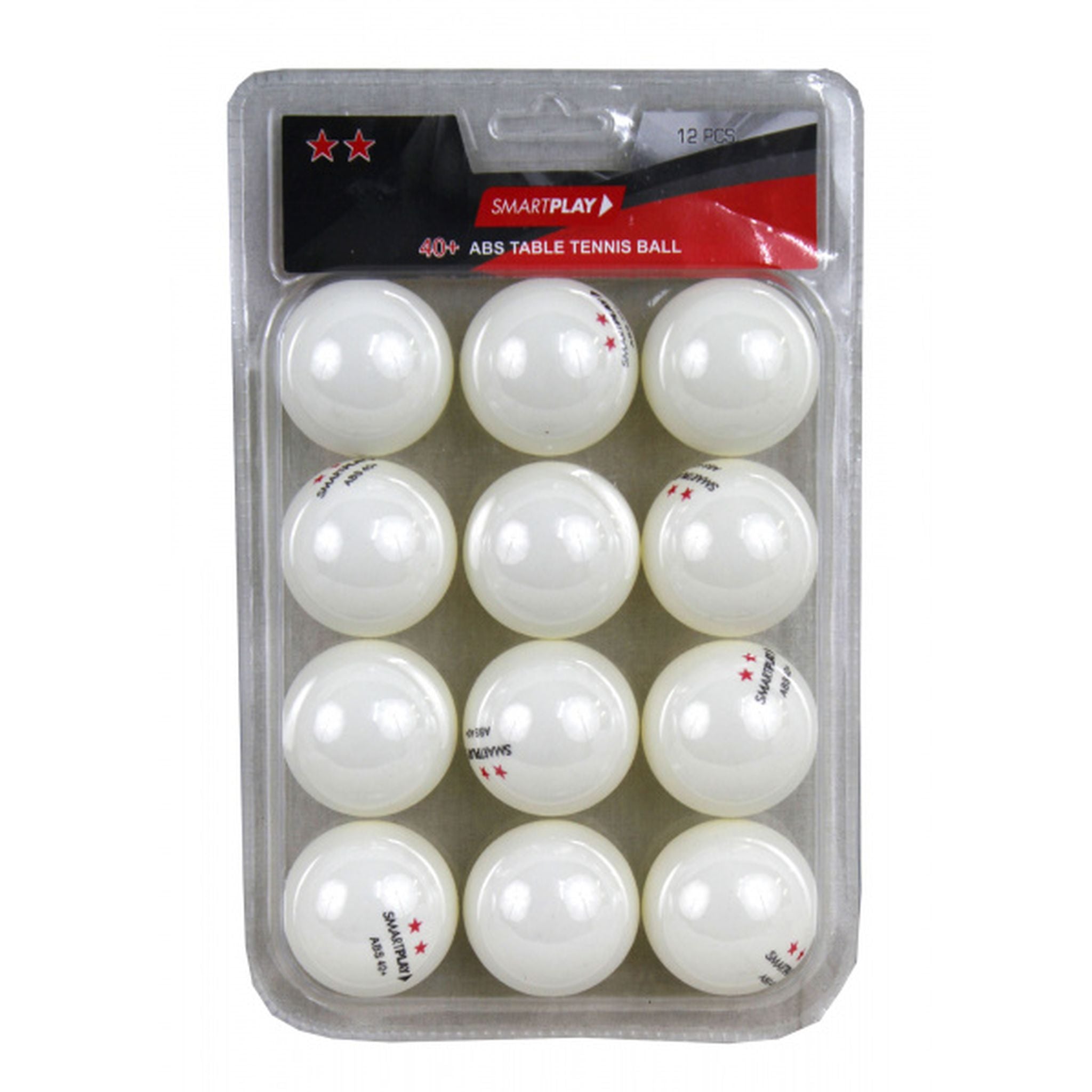 SMARTPLAY 2 Star WHITE Table Tennis Balls - PACK OF 12