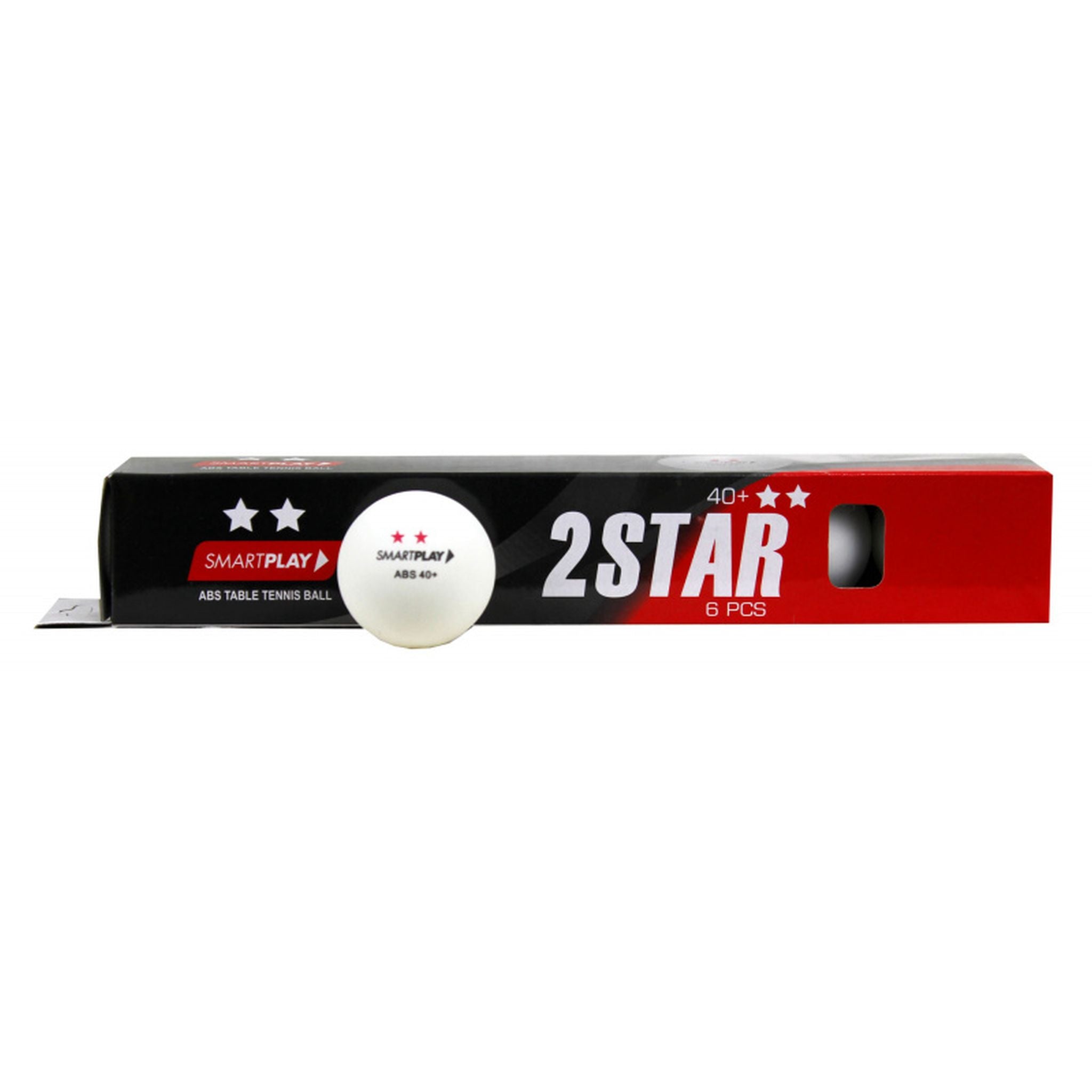 SMARTPLAY 2 Star WHITE Table Tennis Balls - BOX OF 6