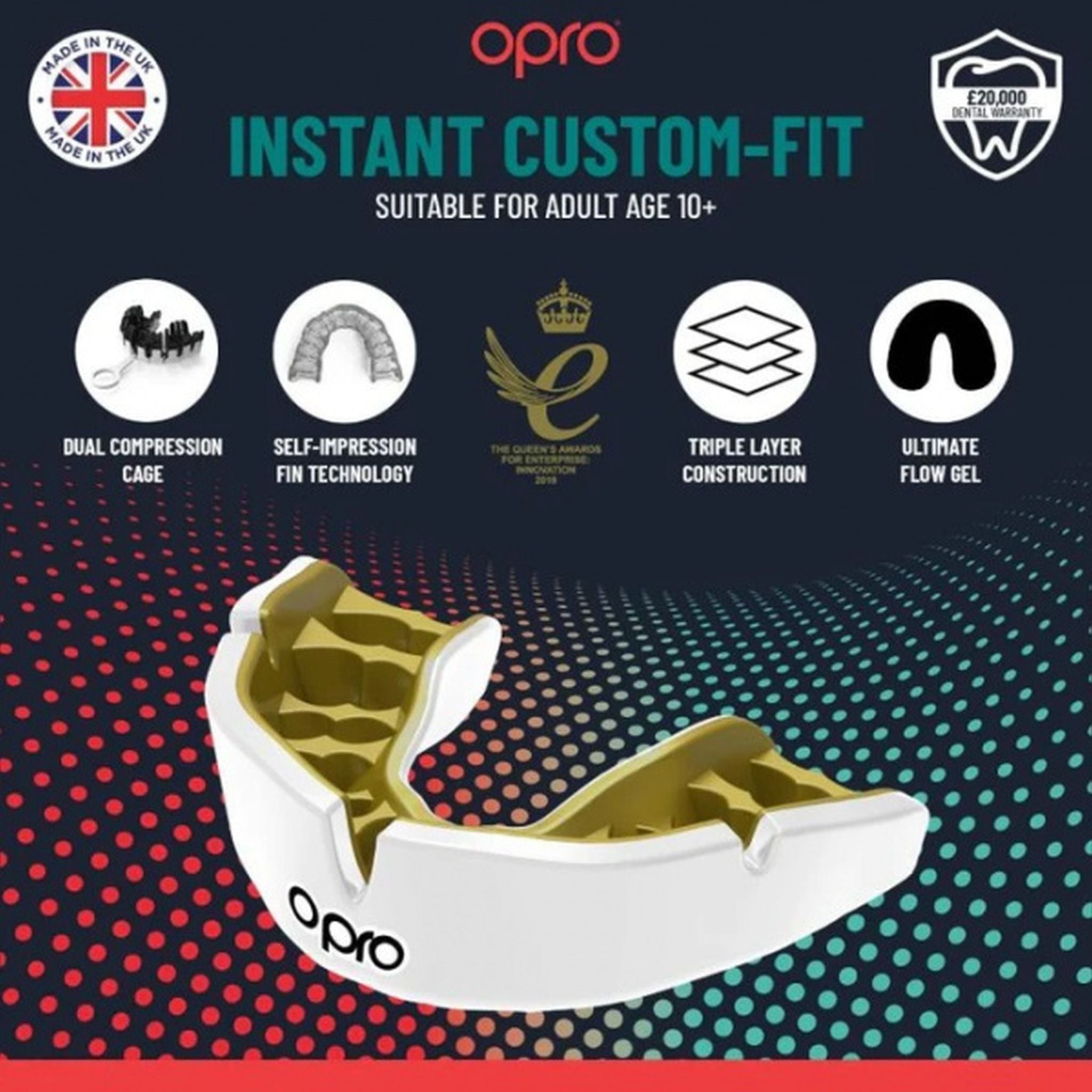 OPRO Instant Custom Fit Adult Mouthguard