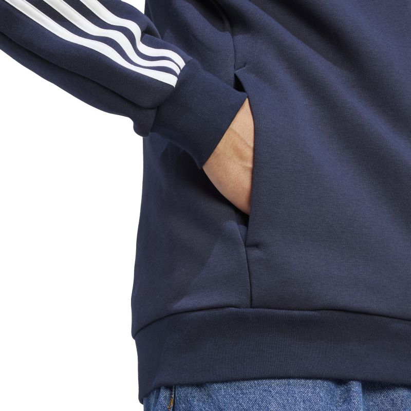 Adidas Mens Essentials Fleece 3-Stripes Full-Zip Hoodie