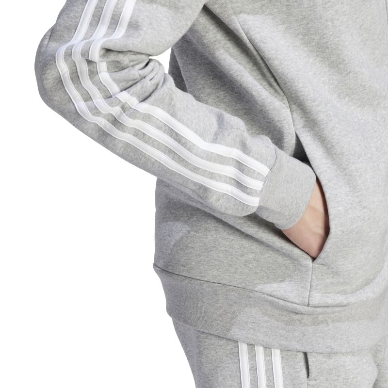 Adidas Mens Essentials Fleece 3-Stripes Full-Zip Hoodie