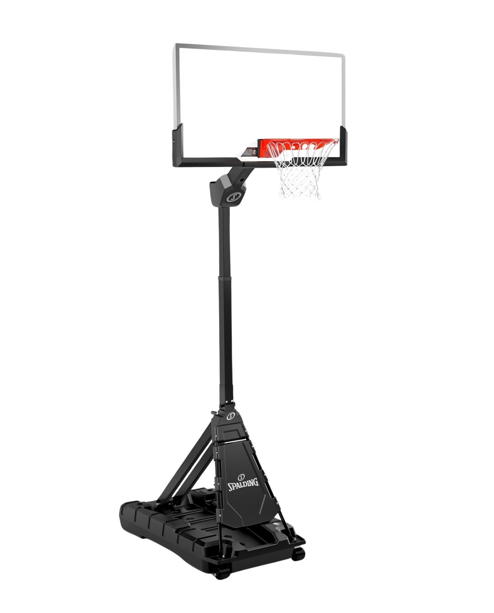 Spalding 54-inch Clear View Momentous EZ Assembly Acrylic Portable Basketball System