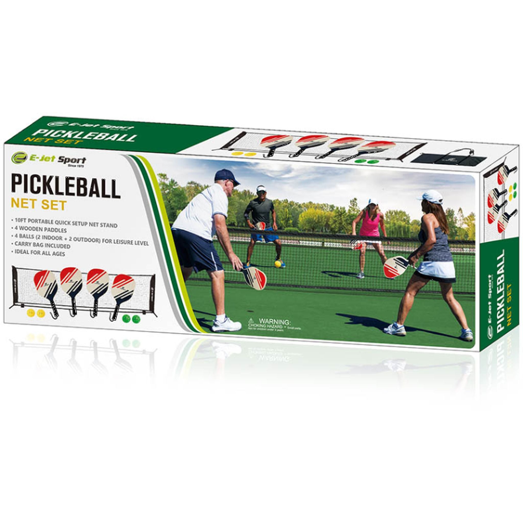 EJET Pickleball 4 Player Set with Net