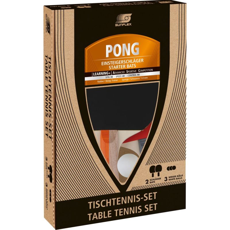 SUNFLEX Pong 2 Player Table Tennis Set