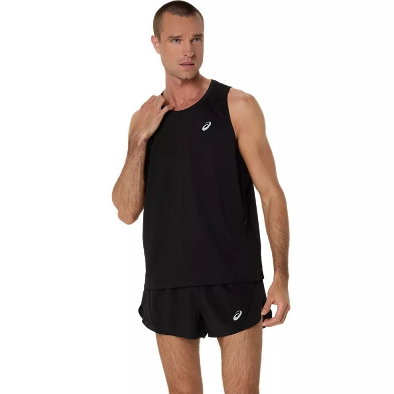 ASICS Mens Silver Running Singlet