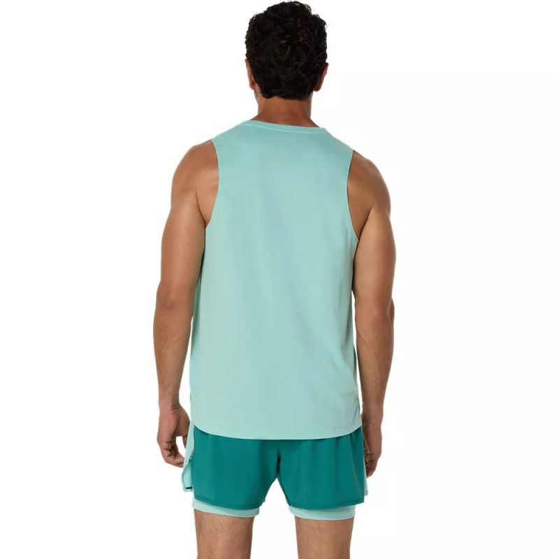 ASICS Mens Silver Running Singlet