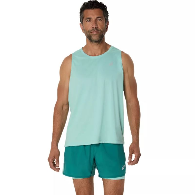 ASICS Mens Silver Running Singlet