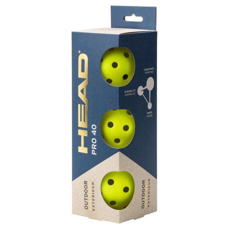 HEAD 3pk Pro Outdoor 40 Pickleball