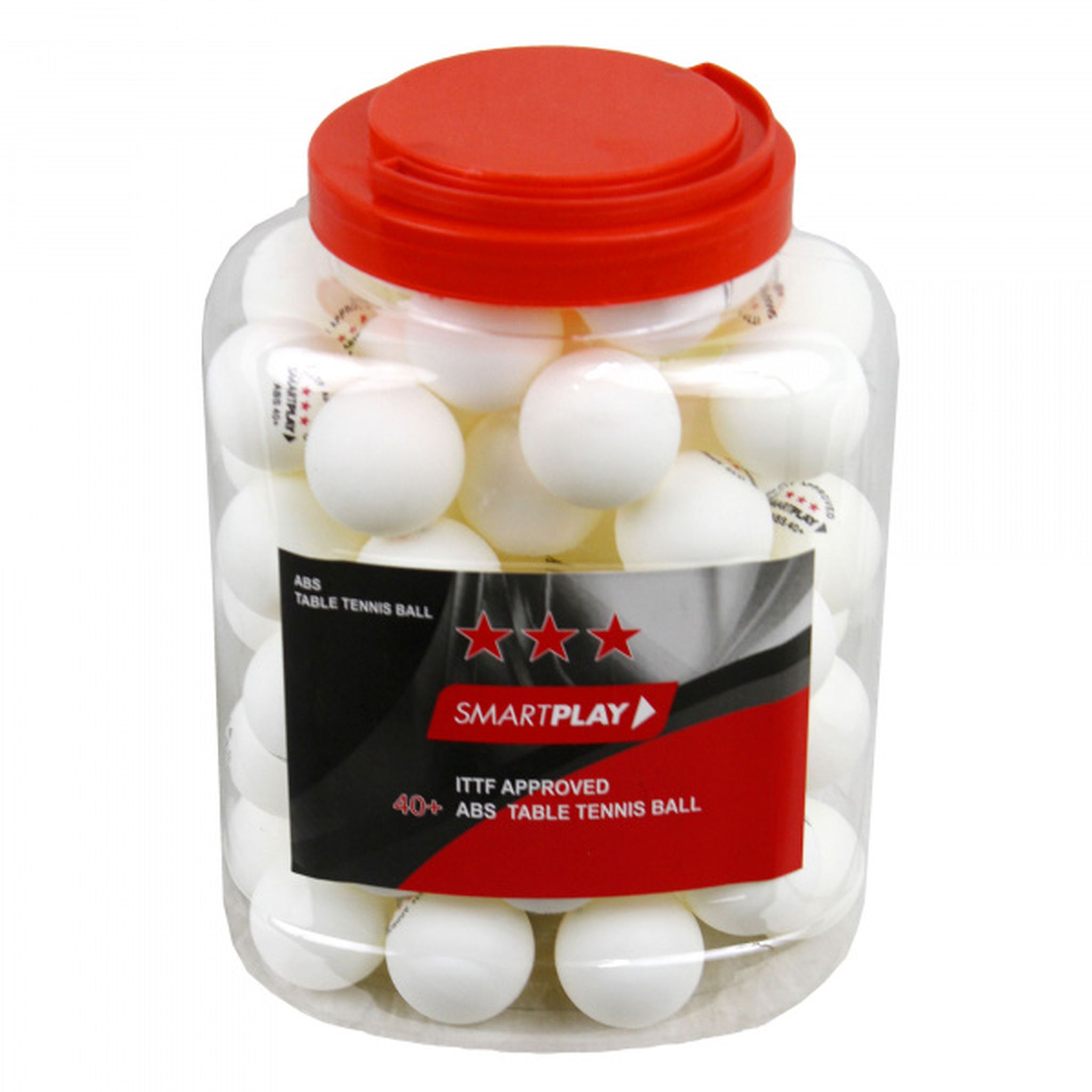 SMARTPLAY 3 Star ITTF Approved WHITE Table Tennis Balls - PACK OF 60