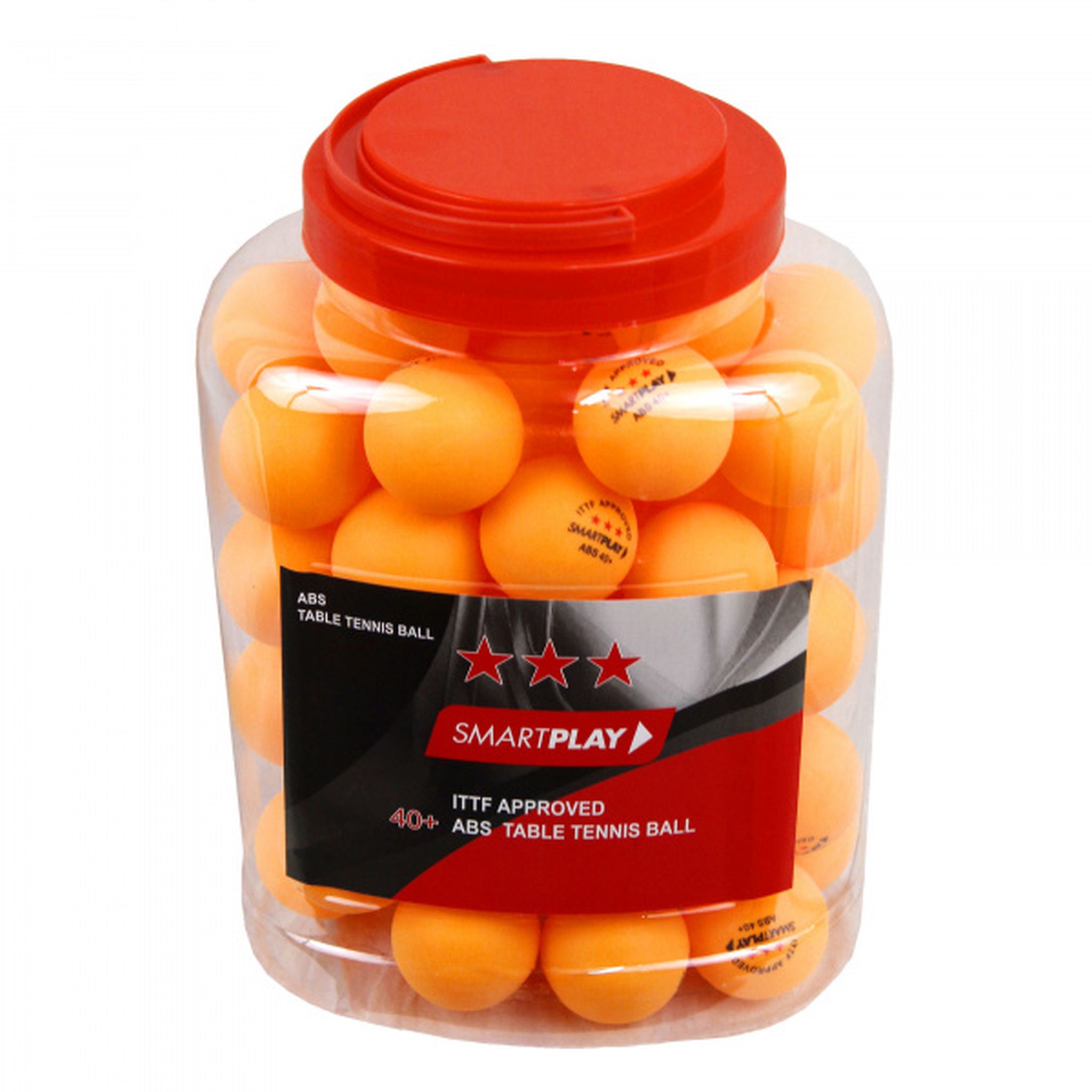 SMARTPLAY 3 Star ITTF Approved Orange Table Tennis Balls - PACK OF 60