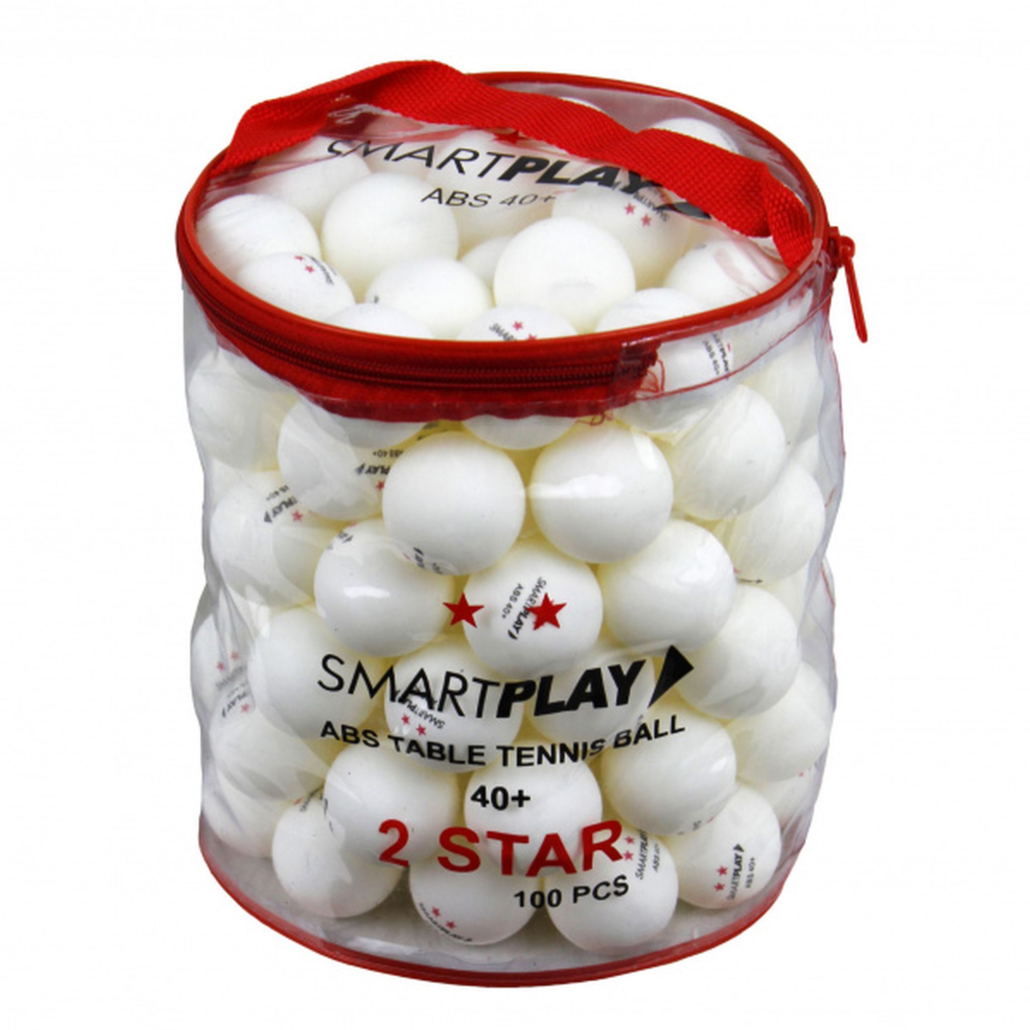 SMARTPLAY 2 Star WHITE Table Tennis Balls - PACK OF 100