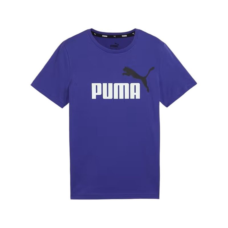 PUMA Boys Essential+ Two-Tone Logo Tee