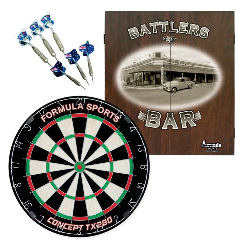 Formula Battlers Dartboard Cabinet Set