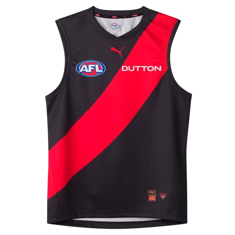 PUMA Essendon Bombers Adult 2025 AFL Home Replica Guernsey