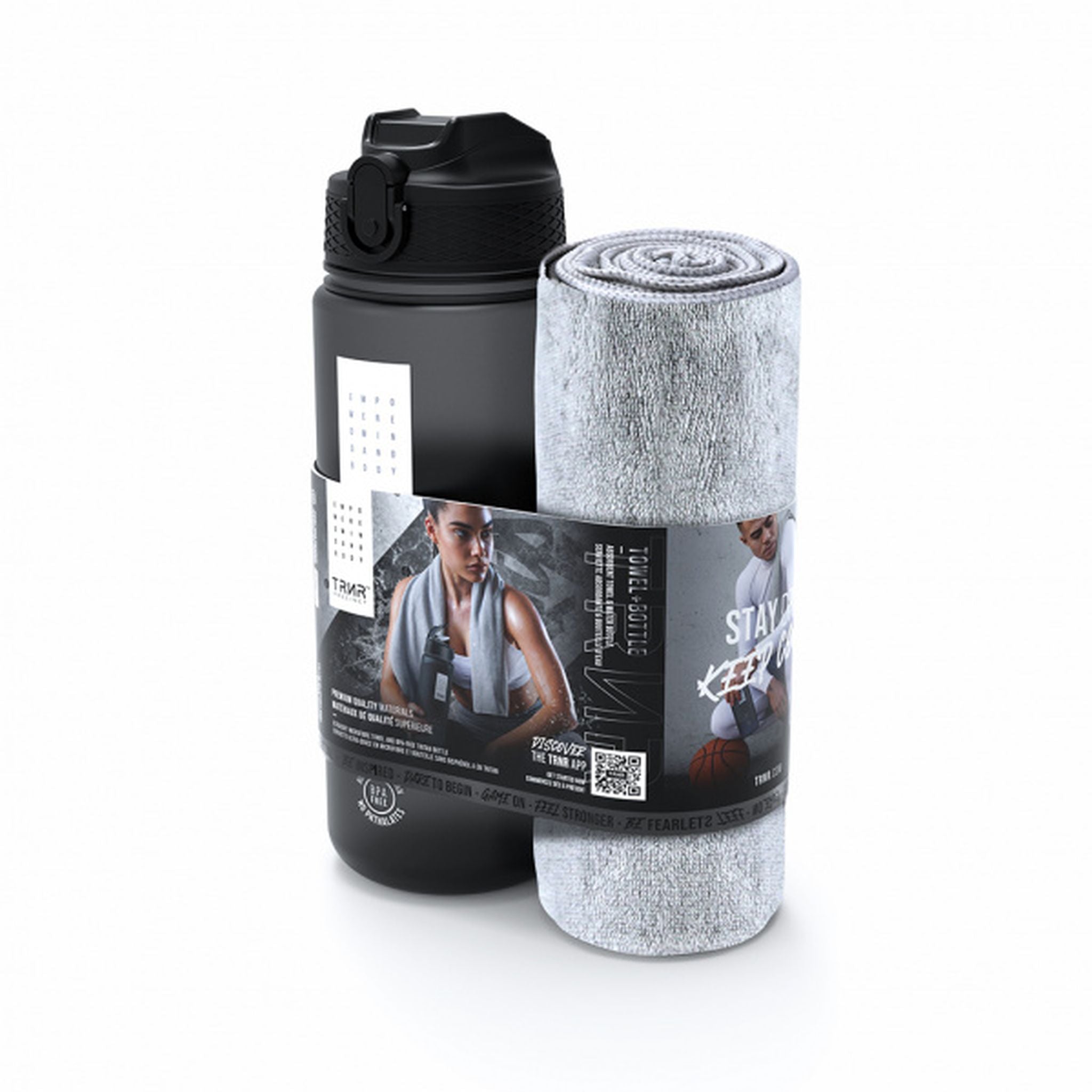 TRNR Gym Towel + Watter Bottle