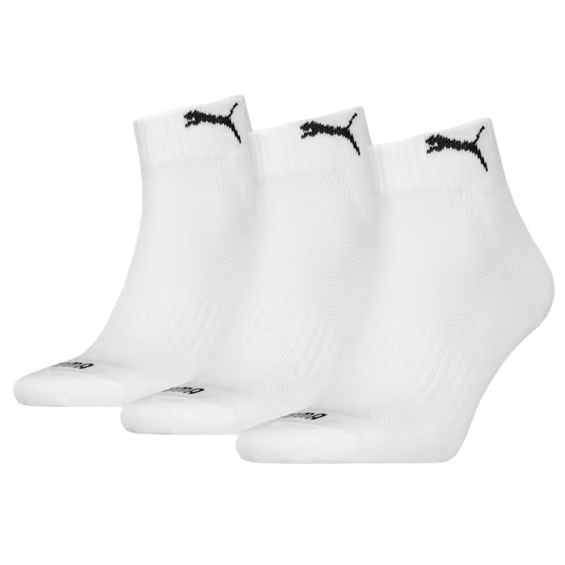 Puma 3pk Unisex Cushioned Quarter Socks