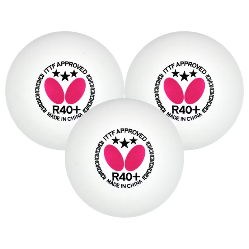 Butterfly 3pk R40+ 3 Star Table Tennis Balls