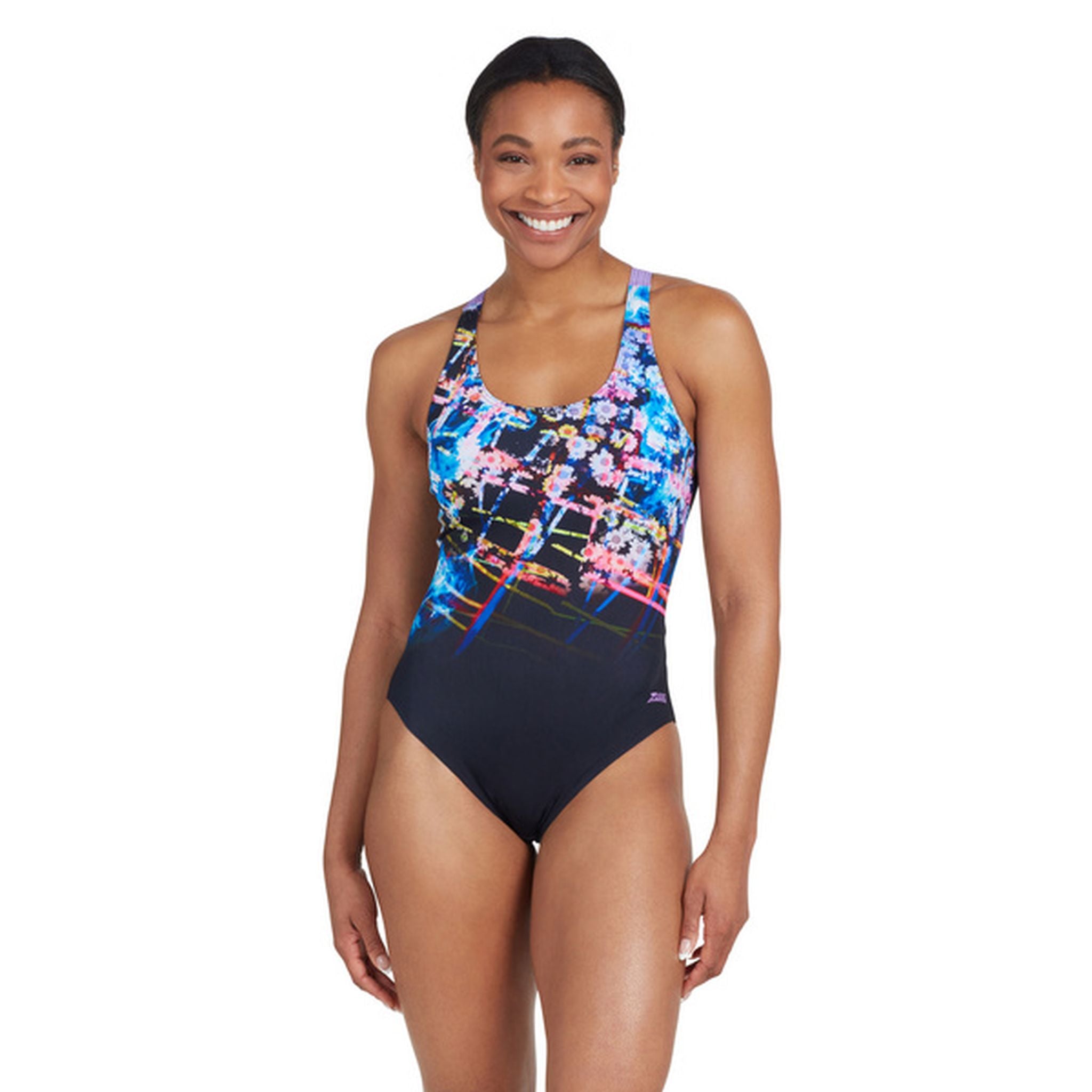 ZOGGS Womens Digital Actionback One Piece