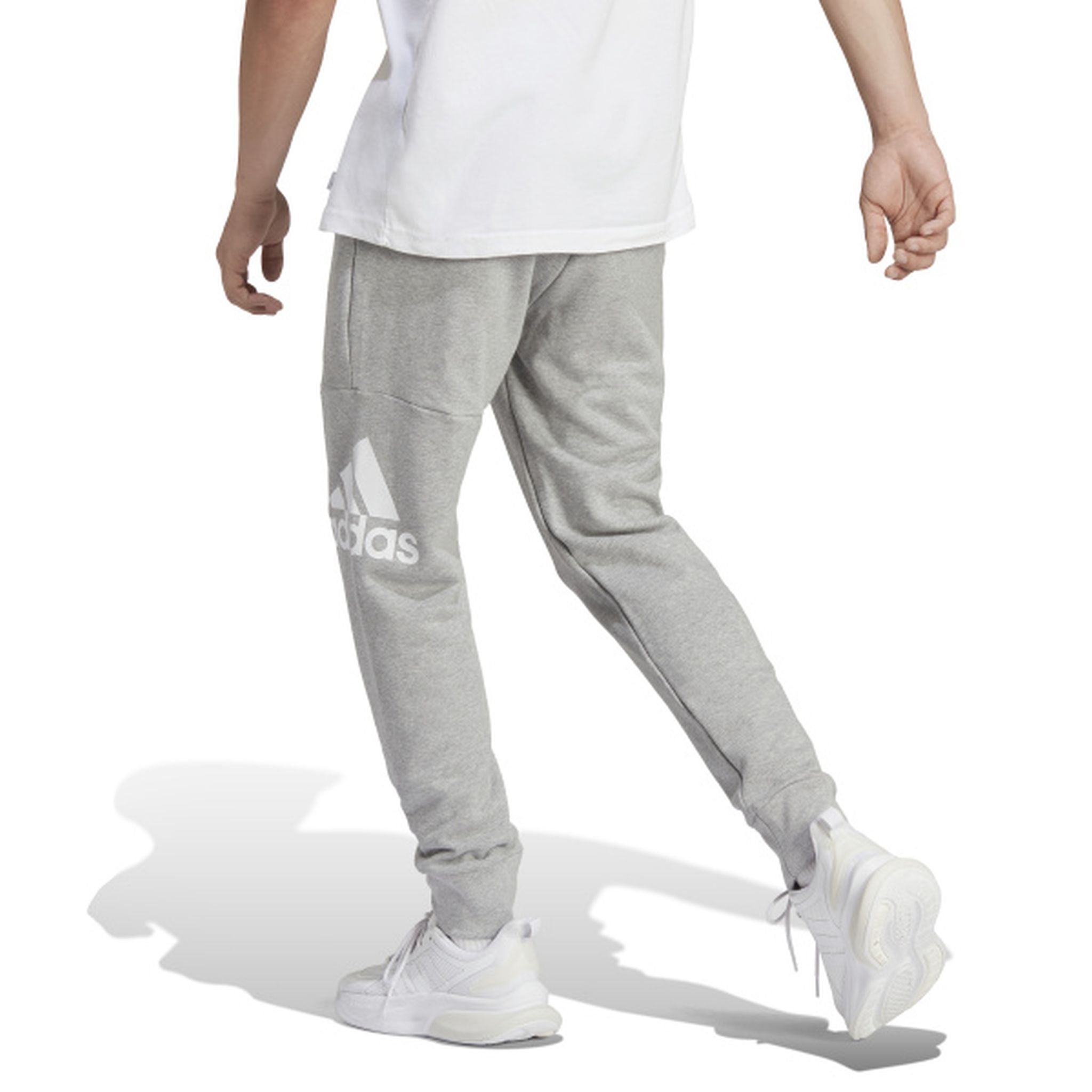 Adidas Mens Big Logo French Terry Tapered Cuff Pant
