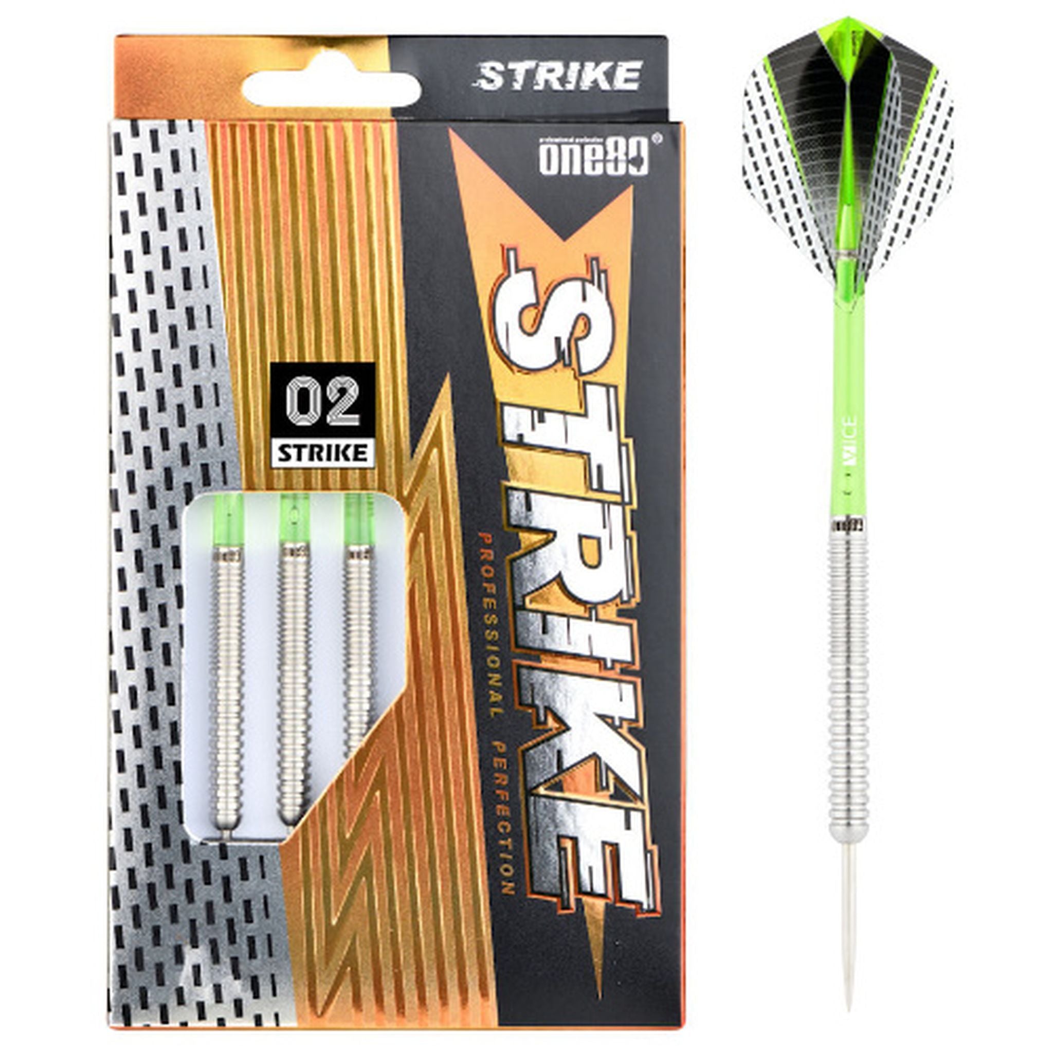 ONE80 Strike 80% Tungsten Darts - Green (02)