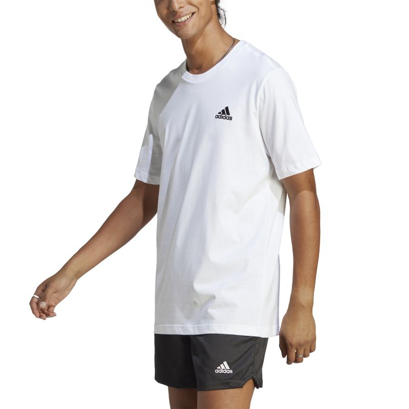 Adidas Mens Essentials Small Logo Tee