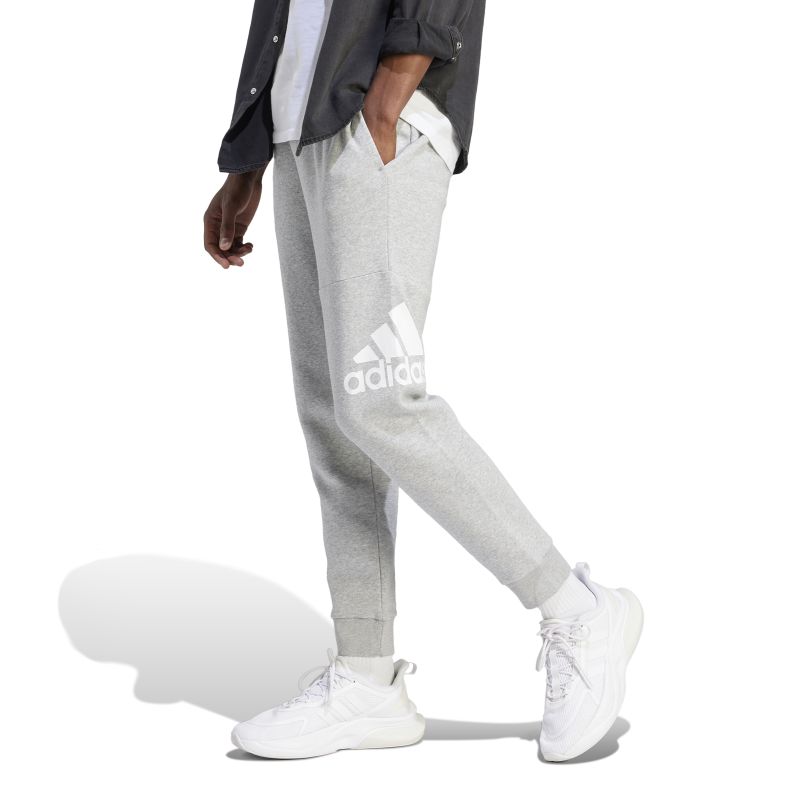Adidas Mens Big Logo Fleece Tapered Cuffed Track Pant