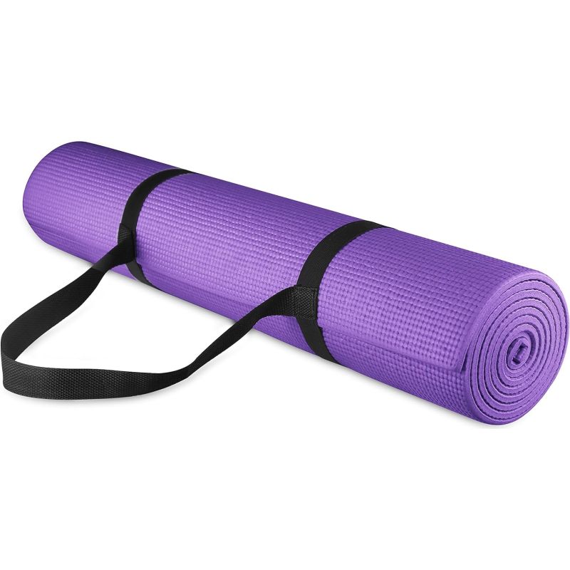 Olympic Fitness 6mm Yoga Mat with Strap