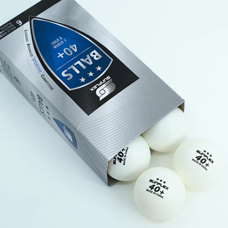 Sunflex 6 pk 3 STAR 40+ White Table Tennis Balls